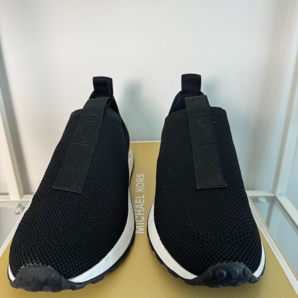 Michael Kors Black Bodie Slip On Sneaker with Gold Accents